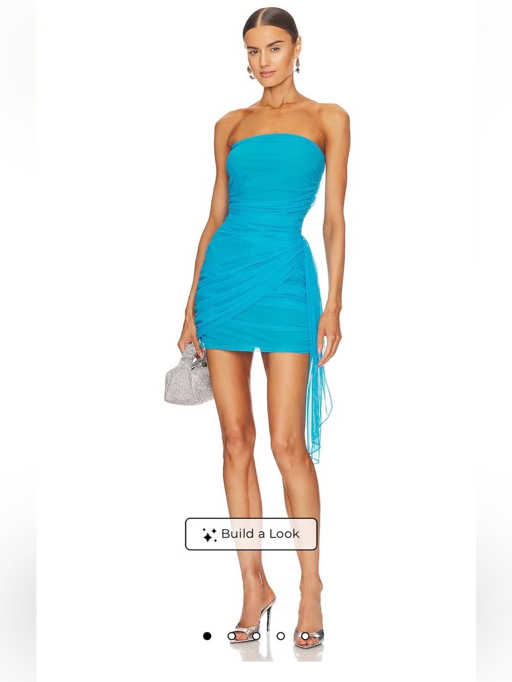 Amanda Uprichard x REVOLVE Anja Mini Dress in Tropical Turquoise XS